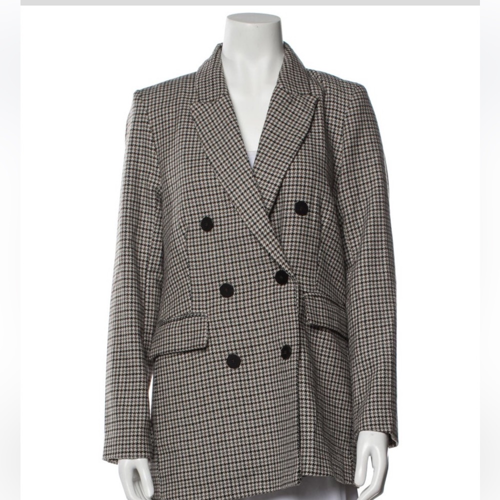 Joie houndstooth double breasted blazer, size medium